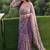 Purple  Color Sequins And Embroidery work  Net