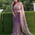 Purple  Color Sequins And Embroidery work  Net