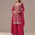 Pink georgette semi stitched wedding suits