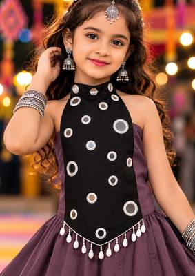 exclusive kids premium navratrichaniya choli collection-2026 mirror & kodi lace work garba & dandiya dress. 3