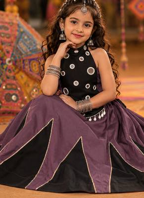 exclusive kids premium navratrichaniya choli collection-2026 mirror & kodi lace work garba & dandiya dress. 4