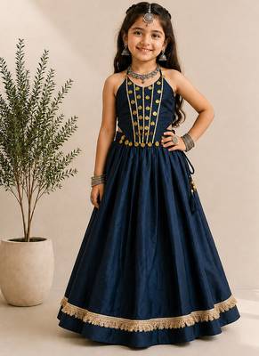 exclusive kids premium navratrichaniya choli collection-2026 mirror & kodi lace work garba & dandiya dress. 1