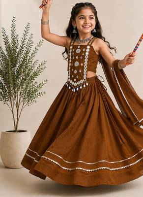 exclusive kids premium navratrichaniya choli collection-2026 mirror & kodi lace work garba & dandiya dress. 2