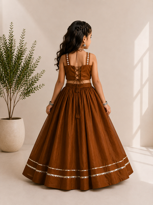exclusive kids premium navratrichaniya choli collection-2026 mirror & kodi lace work garba & dandiya dress. 5