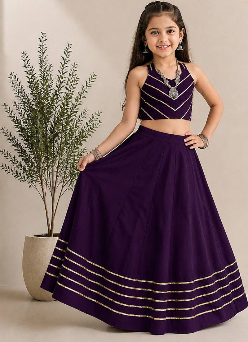 exclusive kids premium navratrichaniya choli mirror & kodi lace work garba & dandiya dress.