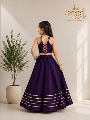 exclusive kids premium navratrichaniya choli mirror & kodi lace work garba & dandiya dress. 3