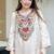 Embroidered French Crepe Flared Kurta and Palazzo Set