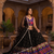 Black designer faux georgette lehenga choli set with real mirror work