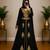 Navy Blue Gold Embroidered Moroccan Kaftan Dress