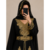 Navy Blue Gold Embroidered Moroccan Kaftan Dress