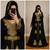 Navy Blue Gold Embroidered Moroccan Kaftan Dress