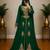 Green Gold Embroidered Moroccan Kaftan Dress
