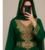 Green Gold Embroidered Moroccan Kaftan Dress