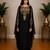 Black Gold Embroidered Luxury Kaftan with Cape