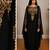 Black Gold Embroidered Luxury Kaftan with Cape
