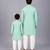 Mint green embroidered cotton silk layered father son kurta combo set