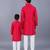 Pink embroidered cotton silk father son kurta combo set