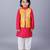 Pink embroidered cotton silk father son kurta combo set