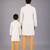 White embroidered cotton silk father son kurta combo set