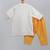 White embroidered cotton silk father son kurta combo set
