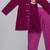 Royal purple embroidered velvet father son bandhgala combo set