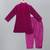 Royal purple embroidered velvet father son bandhgala combo set