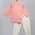 Peach pink woven cotton silk father son kurta combo set