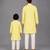 Pastel yellow woven cotton silk father son kurta combo set