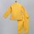 Mustard yellow cotton silk father son bandhgala combo set