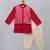 Pink cotton silk father son kurta combo set