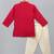 Pink cotton silk father son kurta combo set