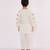 White printed cotton father son kurta combo set