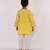Yellow gota patti embroidered cotton father son kurta combo set