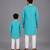 Aqua blue cotton silk father son kurta combo set