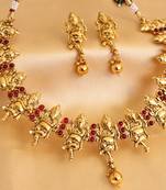 DIVINE ANTIQUE KEMP GANESHA NECKLACE SET-DIVINE ANTIQUE KEMP GANESHA NECKLACE SET-DJ00776