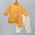 Marigold orange cotton silk father son kurta combo set