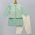 Mint green woven cotton silk father son kurta combo set