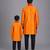 Multicolor cotton silk father son kurta combo set