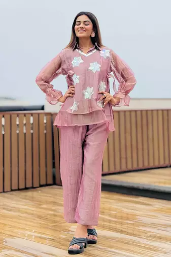 Oniun embroidered co-ord set for women