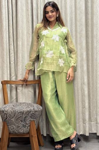 Pista embroidered co-ord set for women