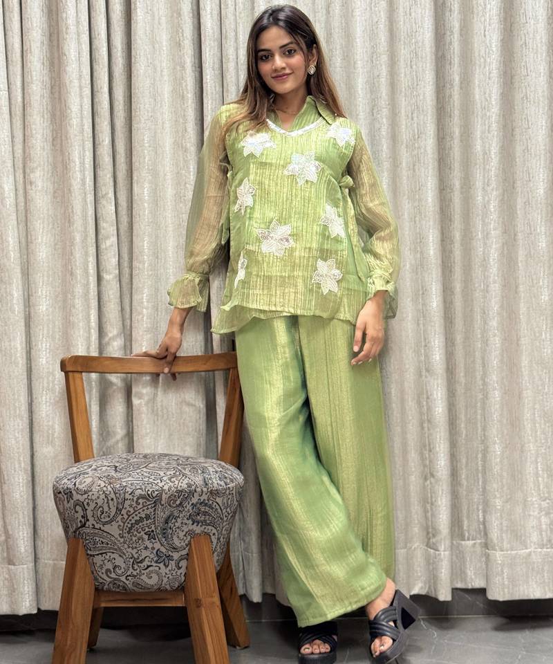 Pista embroidered co-ord set for women