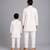 Multicolor gota patti embroidered cotton silk father son kurta combo set