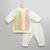 Multicolor gota patti embroidered cotton silk father son kurta combo set