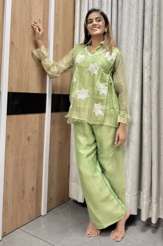 Pista embroidered co-ord set for women