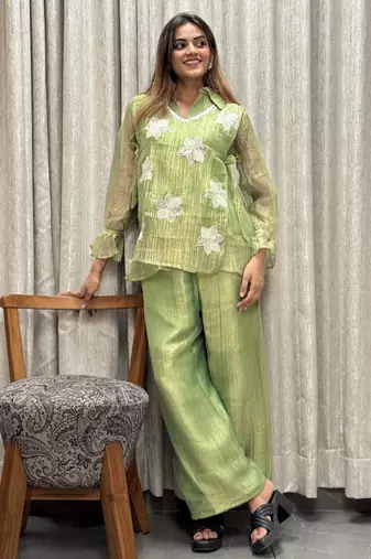 Pista embroidered co-ord set for women