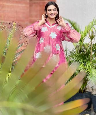 Rani pink embroidered co-ord set for women 2
