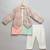 Pink mint green cotton silk father son kurta combo set
