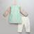 Pink mint green cotton silk father son kurta combo set