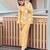 Mustard yellow embroidered co-ord set for women