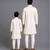 Ivory embroidered cotton silk father son bandhgala combo set